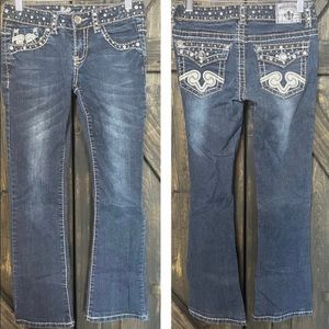 Miss Chic Embellished Bling Jeans - Size 3